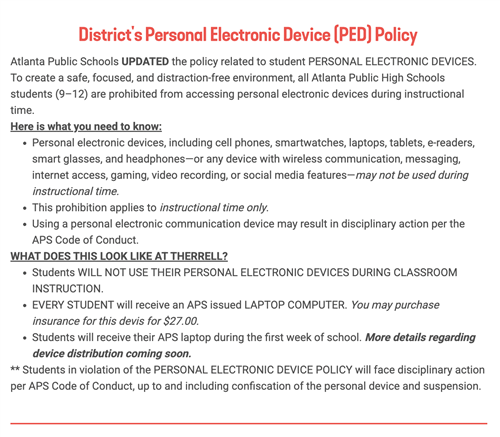PED Policy